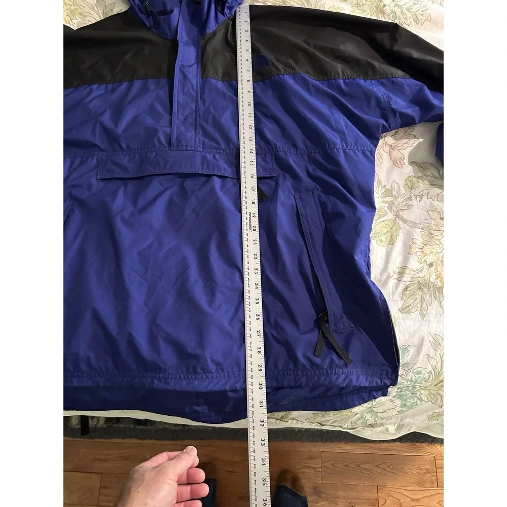 VTG The North Face Purple & Black Pullover 1/4 Zip Windbreaker Jacket L-XL hood